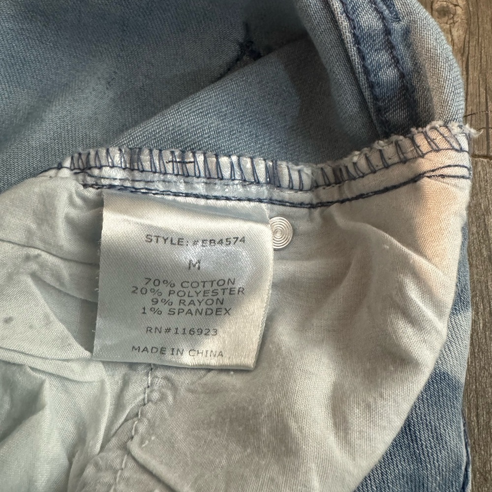 Easel Sky Blue Star Pattern Skinny Jeans - Picture 10 of 11